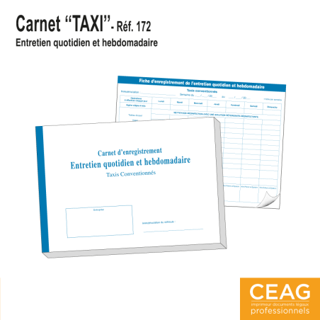 Carnet Taxis - Entretien Quotidien et Hebdomadaire