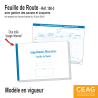 Carnet Feuille de Route Hebdomadaire - 3 Feuillets
