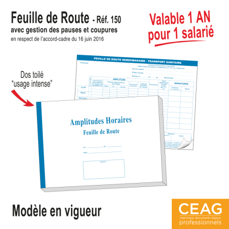 Carnet Feuille de Route Hebdomadaire