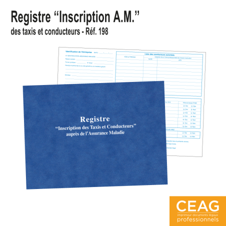 Registre Inscription des Taxis et Conducteurs