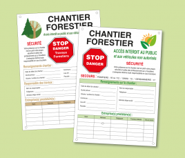 Panneau de Chantier Forestier Personnalisé